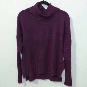 Evolution by Cyrus Turtleneck Sweater Purple Oversized Women's Size Medium